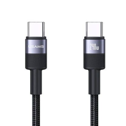 USAMS SJ727 240W USB-C / Type-C to USB-C / Type-C Aluminum Alloy Data Cable, Length: 1.2m(Tarnish)