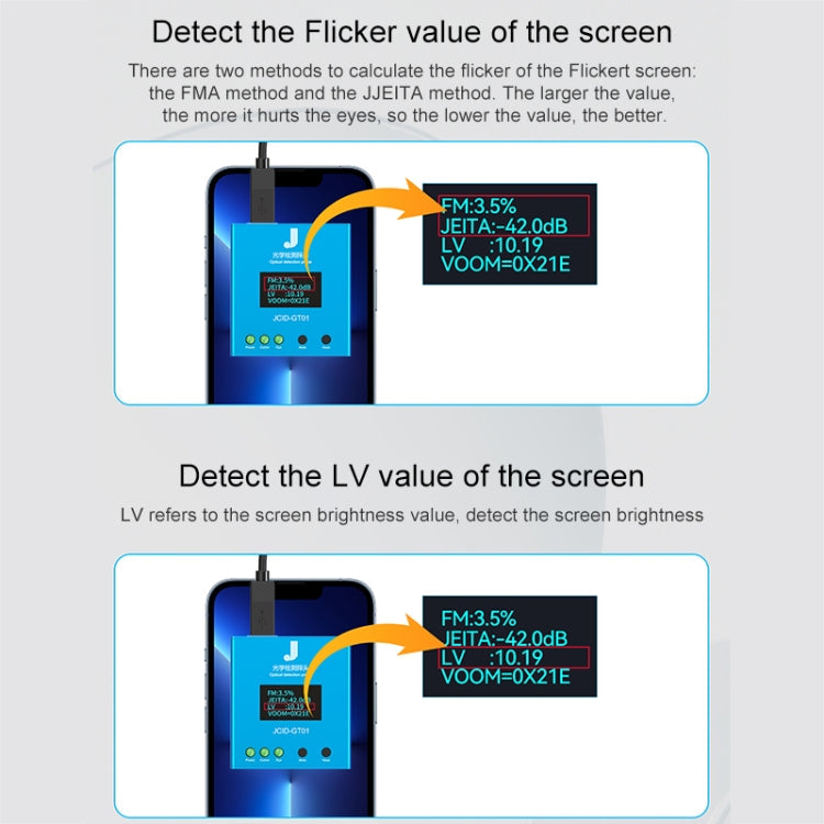 JCID GT01 Optical Detection Probe for Screen Flicker / LV Values Detection