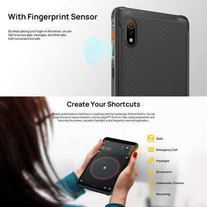 [HK Warehouse] Ulefone Armor Pad Pro Rugged Tablet PC, 8GB+128GB, 8 inch Android 13 MediaTek MT8788 Octa Core 4G Network, EU Plug(Black)