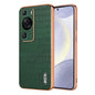 Pour Huawei P60 / P60 Pro AZNS Coque de téléphone à couverture complète en placage galvanisé texturé crocodile (vert)