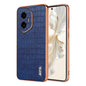 For Honor 300 AZNS Electroplated Frame Crocodile Texture Full Coverage Phone Case(Blue)