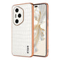 Coque de téléphone For Honor 300 Pro AZNS avec cadre électroplaqué texture crocodile, protection intégrale (blanc)