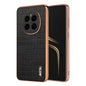 For Honor Magic7 AZNS Electroplated Frame Crocodile Texture Full Coverage Phone Case(Black)
