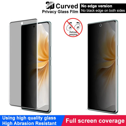 For vivo V40 Lite imak No Edge Version 3D Curved Privacy Full Screen Tempered Glass Film