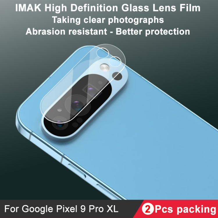For Google Pixel 9 Pro XL 2pcs/Set imak HD Glass Rear Camera Lens Film