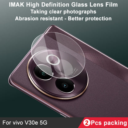 For vivo V30e 2pcs/Set imak HD Glass Rear Camera Lens Film