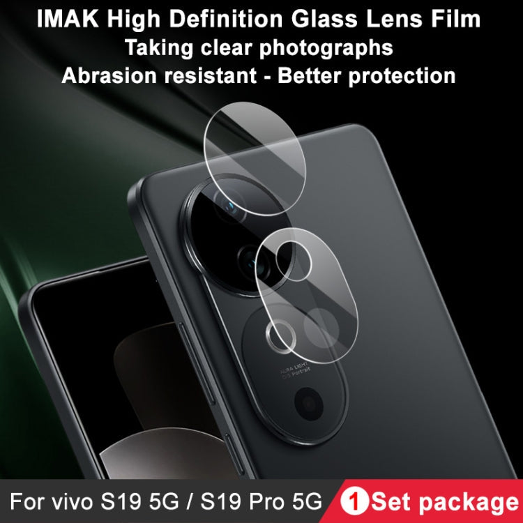 For vivo S19 5G / S19 Pro 5G 2pcs/Set imak HD Glass Rear Camera Lens Film