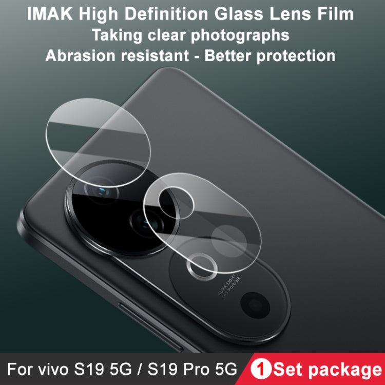 For vivo S19 5G / S19 Pro 5G 2pcs/Set imak HD Glass Rear Camera Lens Film