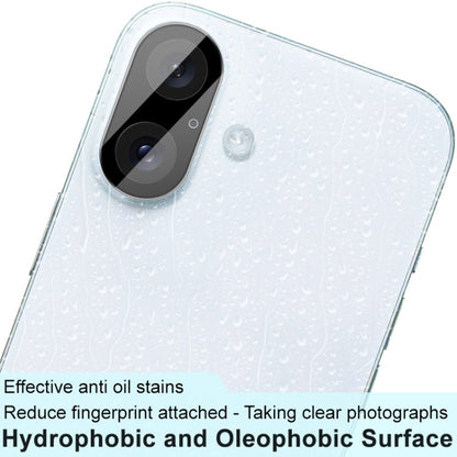Pour iPhone 16 / 16 Plus imak Film de protection d'objectif en verre intégré haute définition version noire