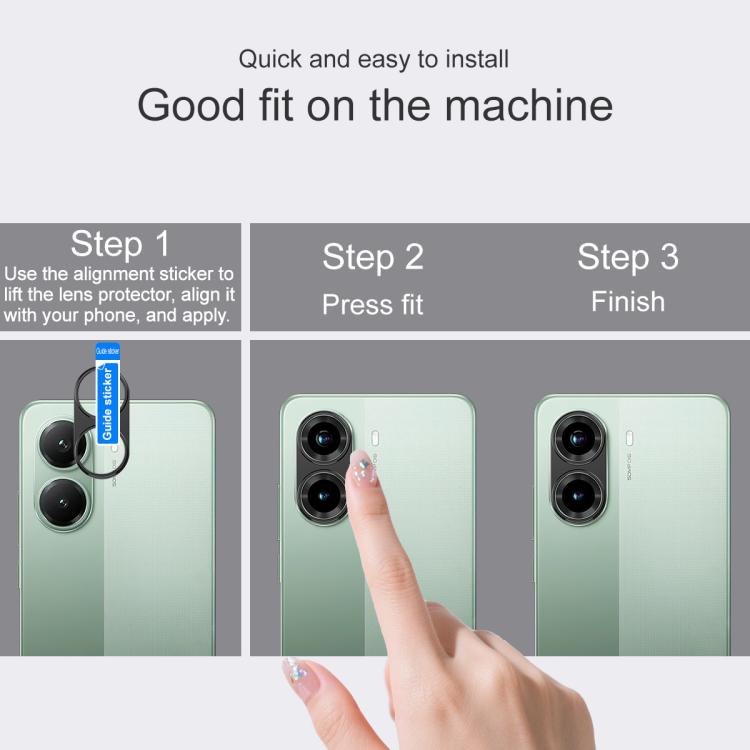 Pour Redmi Turbo 4 / POCO X7 Pro Cache-objectif de protection d'appareil photo en métal IMAK