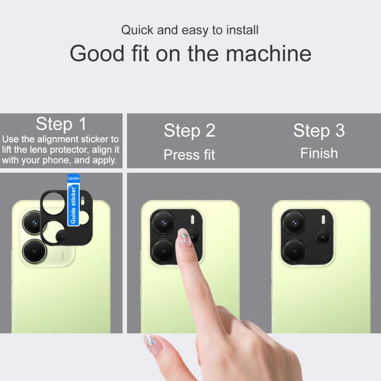 Pour Redmi Note 14 4G Global 163.25mm Cache Protecteur d'Objectif de Caméra en Métal IMAK