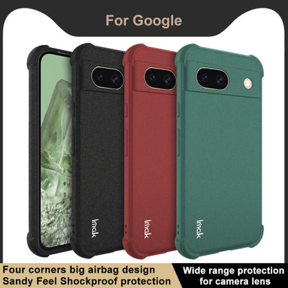 For Google Pixel 8a imak Shockproof Airbag TPU Phone Case(Matte Green)