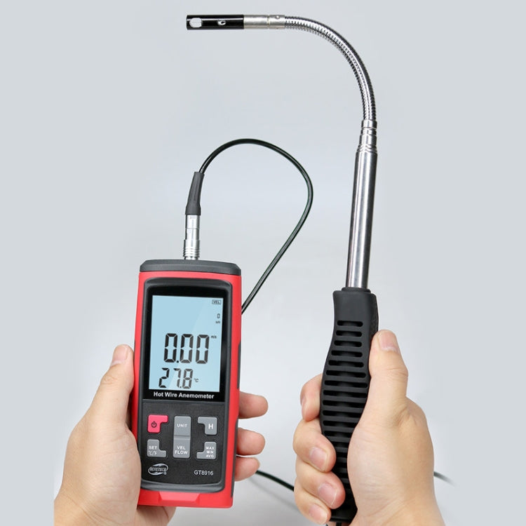 Anémomètre numérique portatif à fil chaud BENETECH GT8616 avec écran LCD