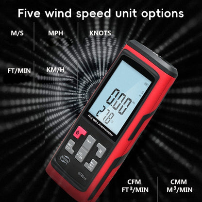 Anémomètre numérique portatif à fil chaud BENETECH GT8616 avec écran LCD