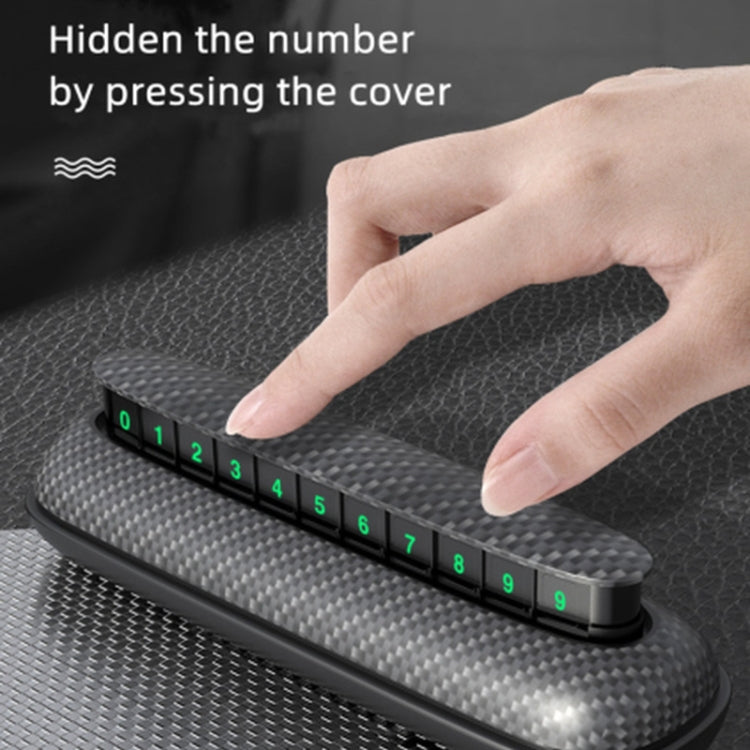 3R-2154 Car Temporary Parking Card Hidden Luminous Phone Number Plate