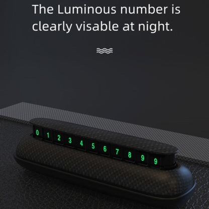 3R-2154 Car Temporary Parking Card Hidden Luminous Phone Number Plate