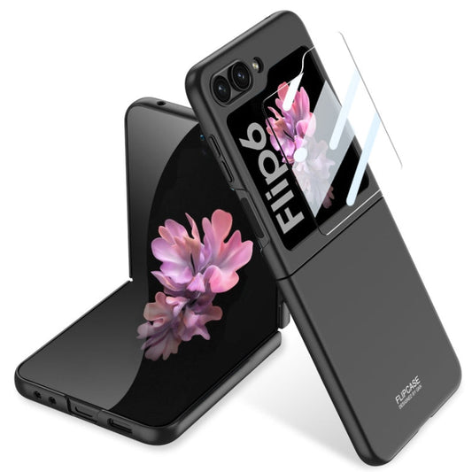 For Samsung Galaxy Z Flip6 / Flip7 FE GKK Ultra-thin Full Coverage Phone Case with Tempered Film(Black)