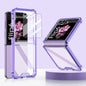 For Samsung Galaxy Z Flip6 / Flip7 FE GKK Airbag Full Coverage Phone Case with Tempered Film(Purple)