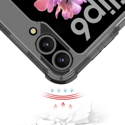 For Samsung Galaxy Z Flip6 / Flip7 FE GKK Airbag Ring Full Coverage Phone Case with Tempered Film(Black)