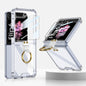 Pour Samsung Galaxy Z Flip6 / Flip7 FE Étui de téléphone à couverture complète avec anneau GKK Airbag et film trempé (Transparent)