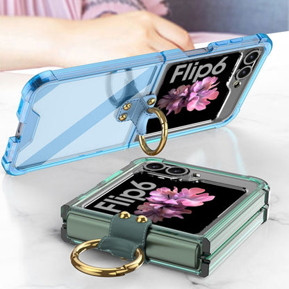 For Samsung Galaxy Z Flip6 / Flip7 FE GKK Airbag Ring Full Coverage Phone Case(Blue)