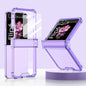 For Samsung Galaxy Z Flip6 / Flip7 FE GKK Airbag Hinge Full Coverage Phone Case with Tempered Film(Purple)