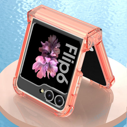 For Samsung Galaxy Z Flip6 / Flip7 FE GKK Airbag Hinge Full Coverage Phone Case with Tempered Film(Orange)