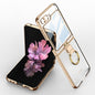 Pour Samsung Galaxy Z Flip6 / Flip7 FE GKK Coque de téléphone intégrée galvanisée avec anneau (doré)