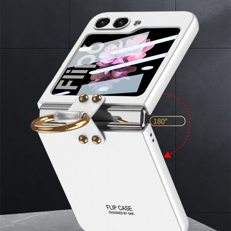 For Samsung Galaxy Z Flip6 / Flip7 FE GKK Integrated Ultra-thin PC Full Coverage Phone Case with Ring Holder(Black)