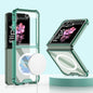 Coque de téléphone antichoc GKK MagSafe Airbag pour Samsung Galaxy Z Flip6 / Flip7 FE (verte)