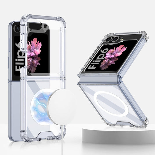 For Samsung Galaxy Z Flip6 / Flip7 FE GKK MagSafe Airbag Shockproof Phone Case(Transparent)