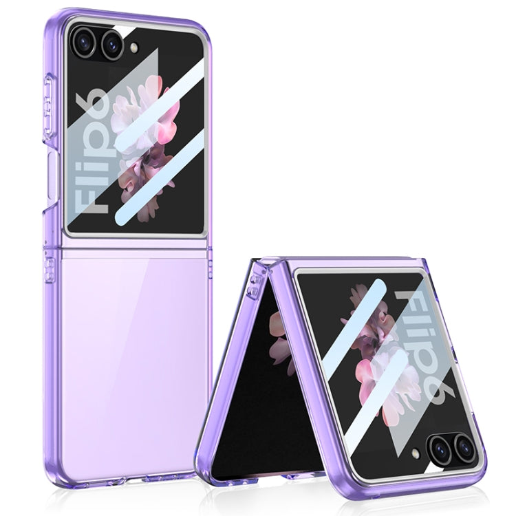 For Samsung Galaxy Z Flip6 / Flip7 FE GKK Integrated Ultra-thin Large Window PC Phone Case(Purple)