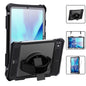 For iPad Pro 11 2025 / 2024 RedPepper IP68 Waterproof PC + TPU Case with Lanyard & Swivel Bracket(Black)
