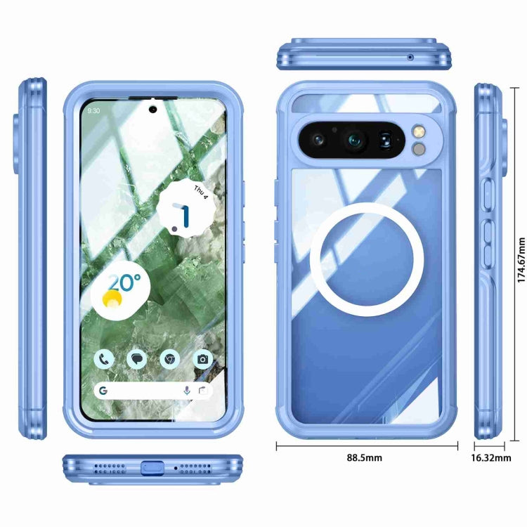 For Google Pixel 9 Pro XL RedPepper Transparent IP54 Life Waterproof Phone Case(Blue)