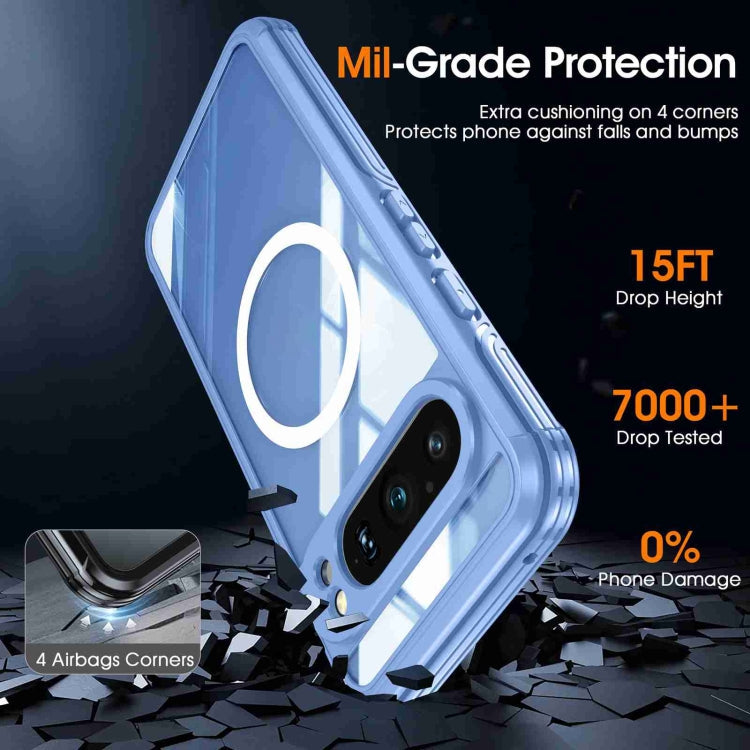 For Google Pixel 9 Pro XL RedPepper Transparent IP54 Life Waterproof Phone Case(Blue)
