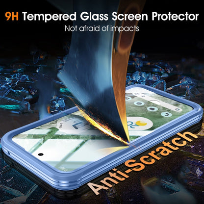 For Google Pixel 9 / 9 Pro RedPepper Transparent IP54 Life Waterproof Phone Case(Blue)