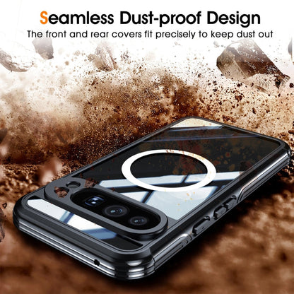 For Google Pixel 9 / 9 Pro RedPepper Transparent IP54 Life Waterproof Phone Case(Black)