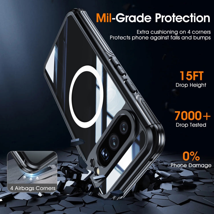 For Google Pixel 9 / 9 Pro RedPepper Transparent IP54 Life Waterproof Phone Case(Black)