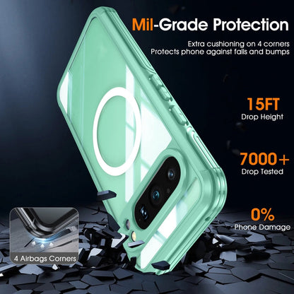 For Google Pixel 9 / 9 Pro RedPepper Transparent IP54 Life Waterproof Phone Case(Green)
