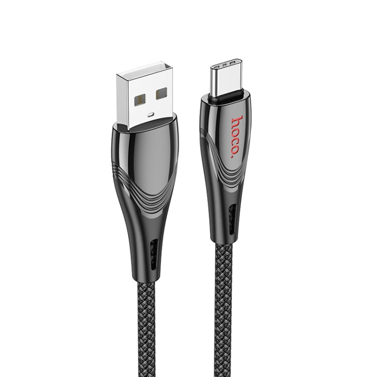 hoco U133 Type-C / USB-C to USB-A Braided Charging Data Cable, Length:1.2m(Black)
