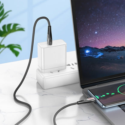hoco U133 Type-C / USB-C to USB-A Braided Charging Data Cable, Length:1.2m(Black)
