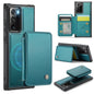 For Samsung Galaxy Note20 Ultra JEEHOOD J05 Business Magnetic Style RFID Leather Phone Case(Blue Green)