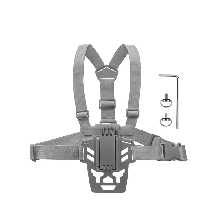 For DJI RC Pro Sunnylife Remote Control Waist Support Bracket Chest Strap(Grey)
