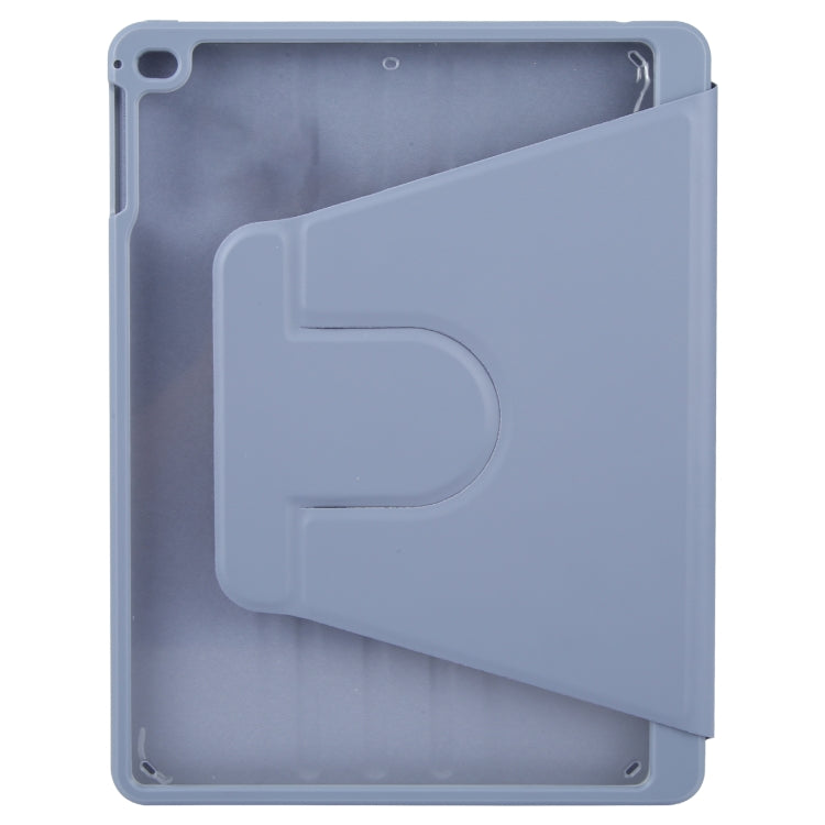 Pour iPad 9.7 2018 et 2017 / Air / Air2 GEBEI Étui en Cuir Intelligent Rotatif 3 Volets en Acrylique et TPU avec Porte-Stylet (Violet Clair)