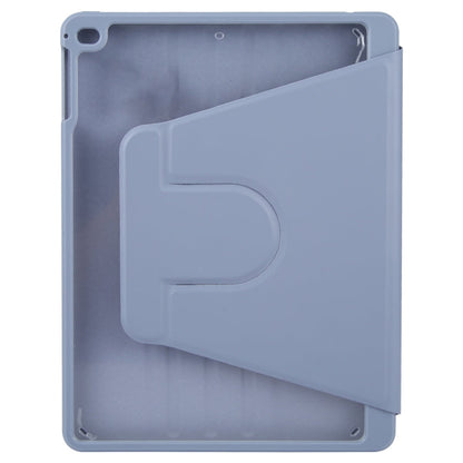 Pour iPad 9.7 2018 et 2017 / Air / Air2 GEBEI Étui en Cuir Intelligent Rotatif 3 Volets en Acrylique et TPU avec Porte-Stylet (Violet Clair)