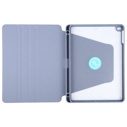 Pour iPad 9.7 2018 et 2017 / Air / Air2 GEBEI Étui en Cuir Intelligent Rotatif 3 Volets en Acrylique et TPU avec Porte-Stylet (Violet Clair)