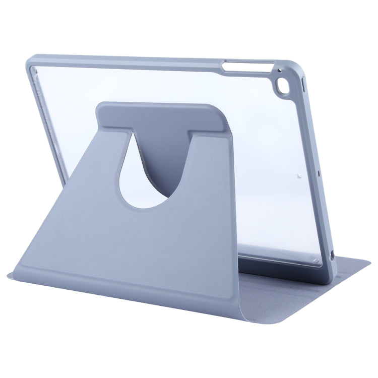 Pour iPad 9.7 2018 et 2017 / Air / Air2 GEBEI Étui en Cuir Intelligent Rotatif 3 Volets en Acrylique et TPU avec Porte-Stylet (Violet Clair)