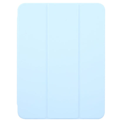 For iPad 2025 / 2022 GEBEI Acrylic TPU 3-folding Rotating Smart Tablet Leather Case withh Pen Slot(Sky Blue)
