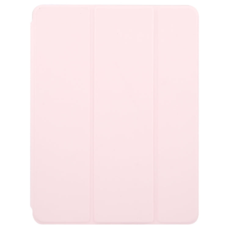 For iPad Pro 11 2022 / 2021 / 2020 GEBEI Acrylic TPU 3-folding Rotating Smart Tablet Leather Case withh Pen Slot(Pink)