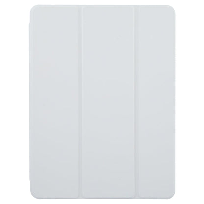 For iPad Air 13 2026 / 2025 / 2024 GEBEI Acrylic TPU 3-folding Rotating Smart Tablet Leather Case withh Pen Slot(Grey)